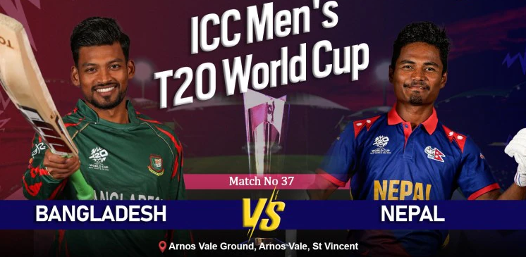 Bangladesh vs Nepal Live Score, T20 World Cup 2024: Mustafizur removes Kushal Malla, NEP: 78/6
