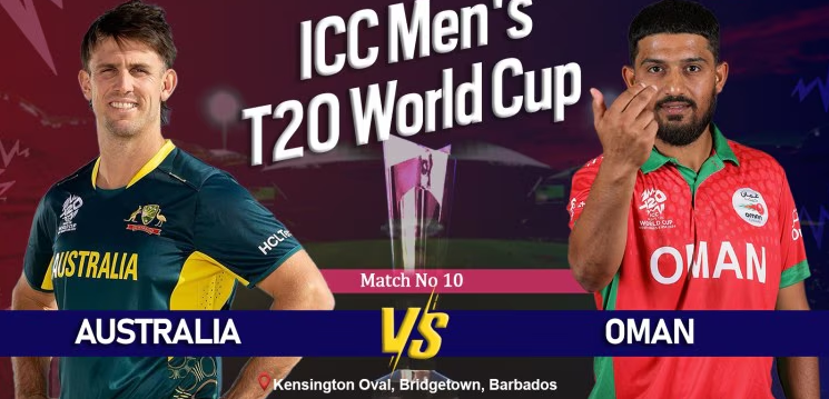 Australia vs Oman Live Score, T20 World Cup 2024: OMA 89/7 (16 ov, target 165); Adam Zampa picks up two as well