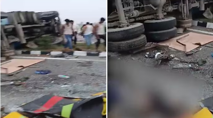18 killed as speeding bus rams milk tanker in Uttar Pradesh’s Unnao