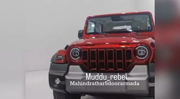 Leaked images of five-door Mahindra Thar surface; set to debut on 15 August.