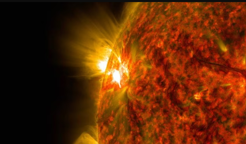 THE SUN RELEASES STRONGER SOLAR FLARES AS SOLAR MAXIMUM PERSISTS