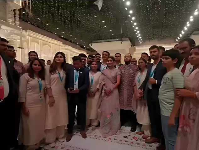Ambani family throws lavish reception for Reliance employees at Anant-Radhika wedding; See photos from the event.