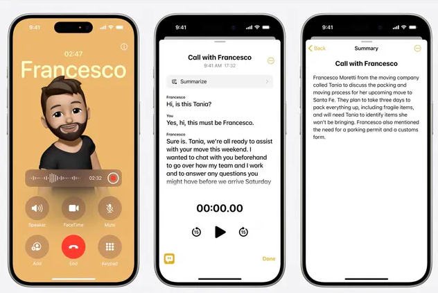 Apple’s iOS 18.1 developer beta adds AI call recording and transcription