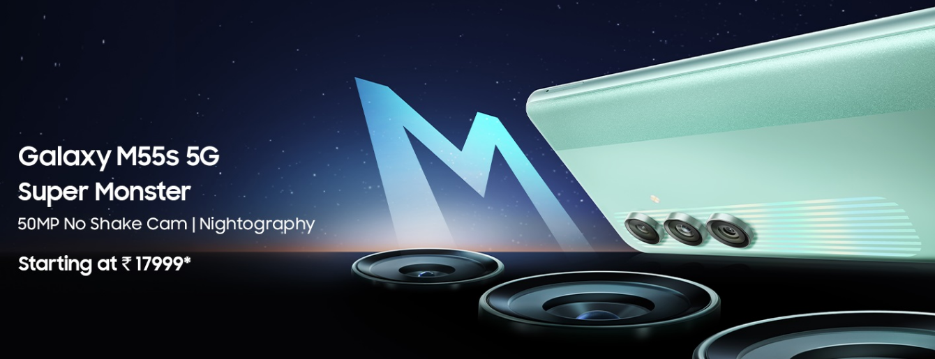 Samsung introduces Galaxy M55s 5G in India, featuring an impressive camera, Super AMOLED+ screen, Snapdragon processor, and sleek Fusion design