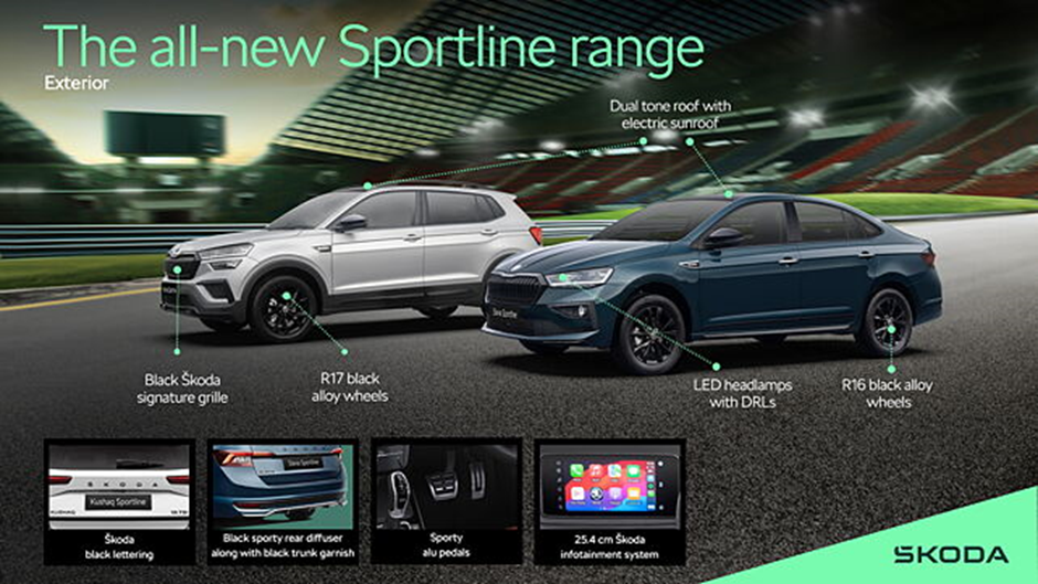 Skoda introduces Slavia and Kushaq Sportline in India