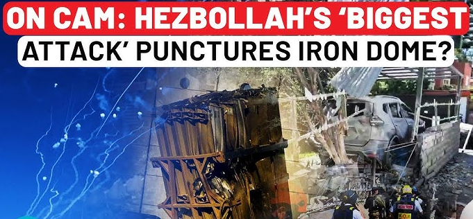Israelis are in a state of panic as Hezbollah launches its biggest attack on Haifa, with the Iron Dome intercepting the rockets