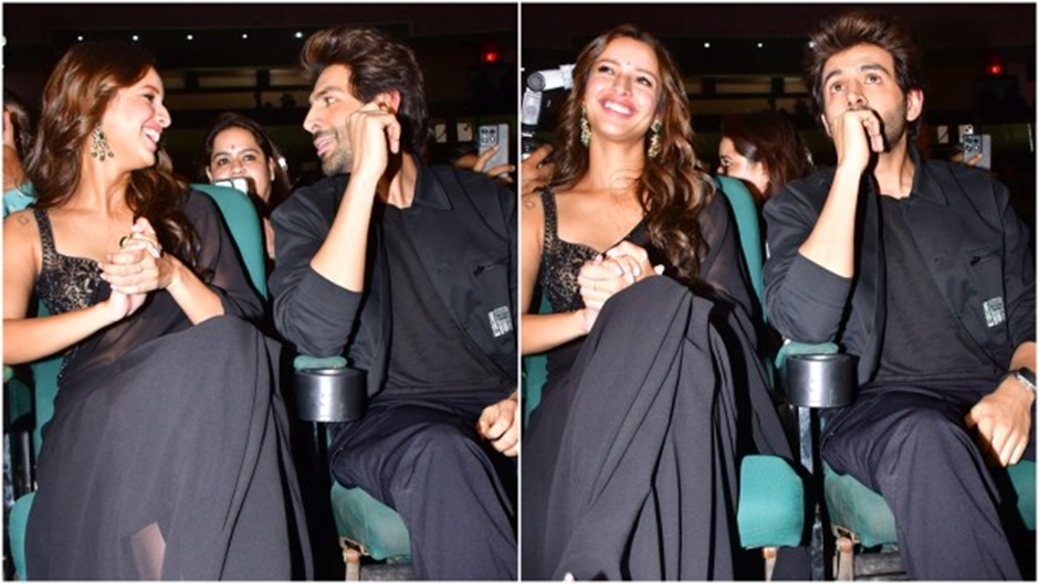 Triptii Dimri admits to being a fan of Kartik Aaryan since her childhood, to which he jokingly responds, ‘I’ve known him since his childhood…’