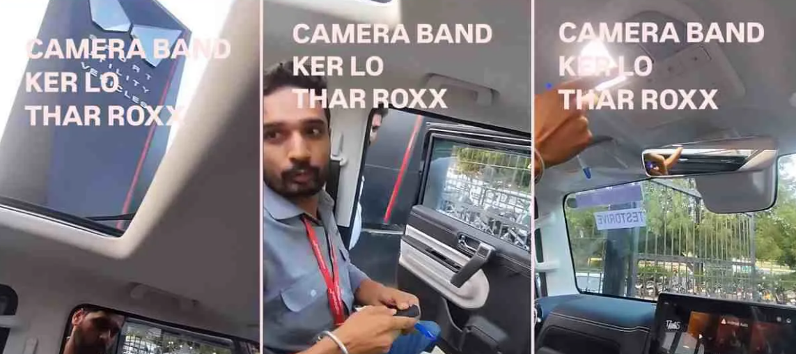 New Mahindra Thar ROXX Experiences Sunroof Malfunction During Test Drive (Video)